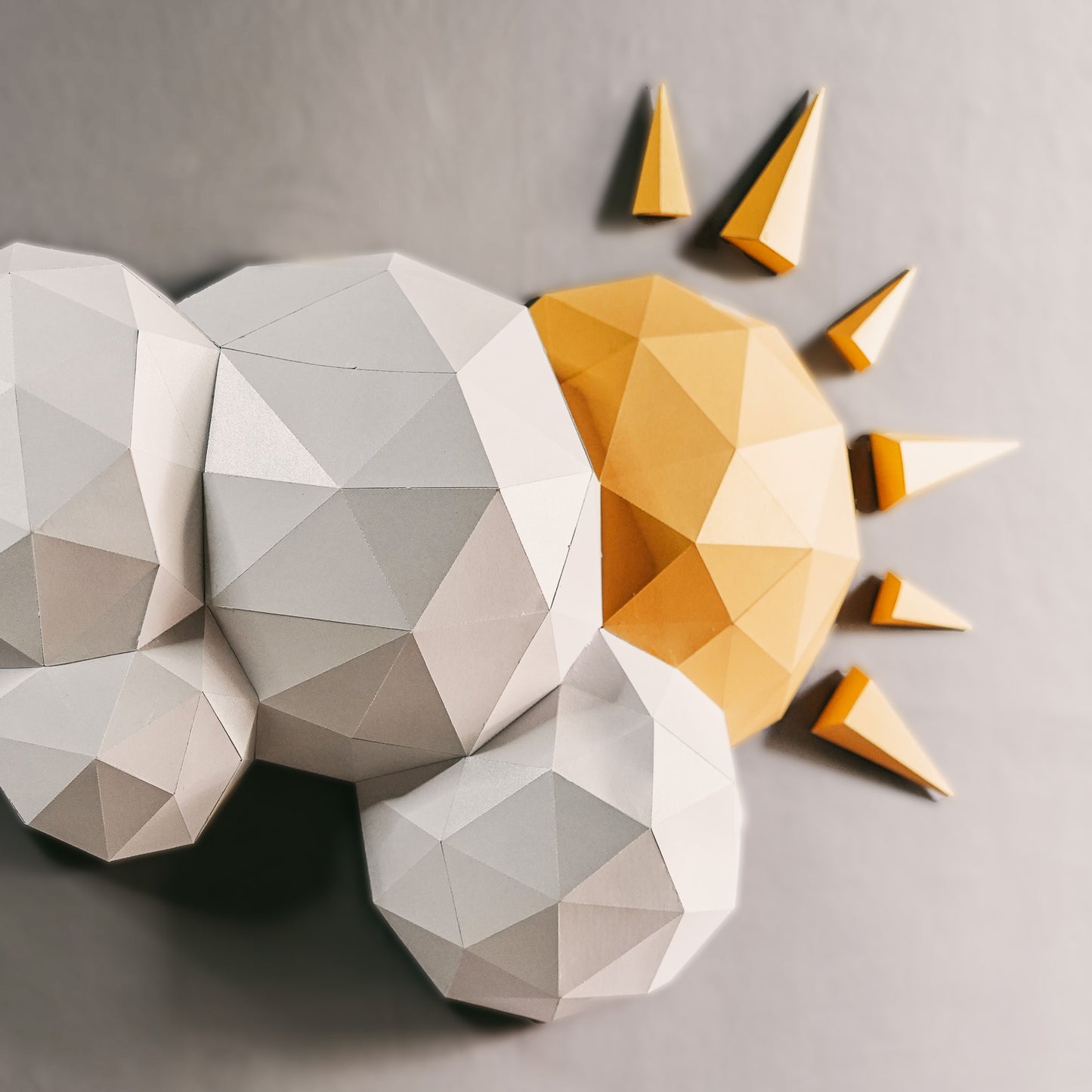 Sun & Clouds Wall 3D Decoration