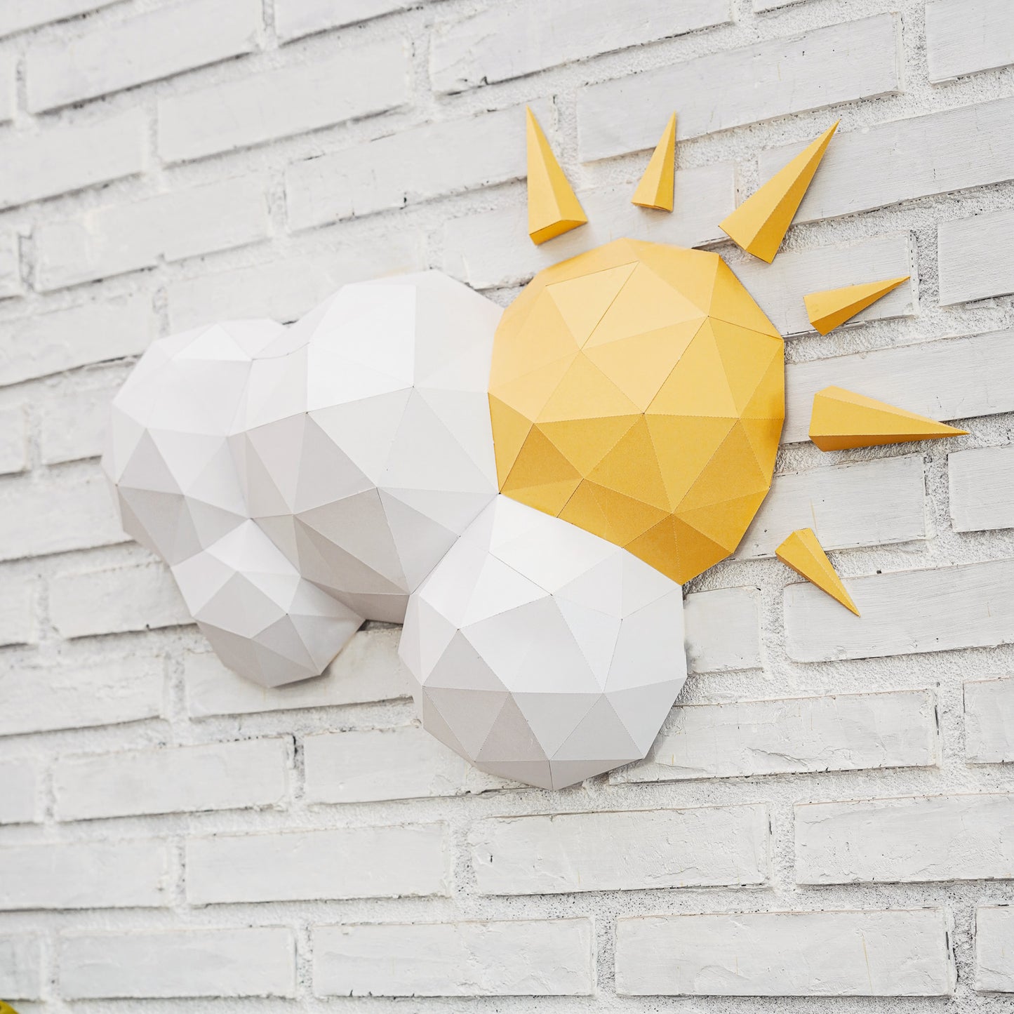 Sun & Clouds Wall 3D Decoration