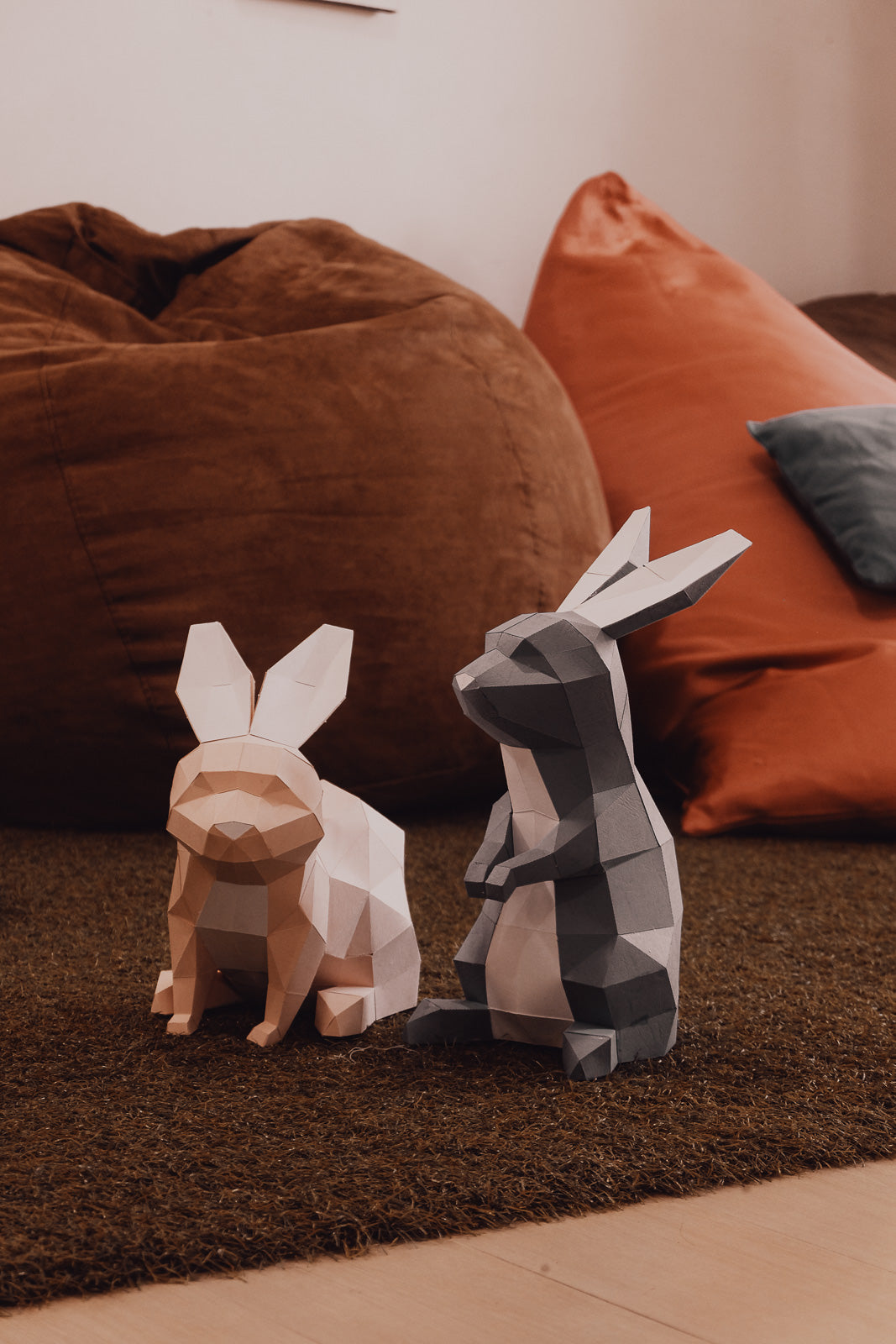 Two Bunnies Paper Animals