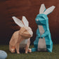 Two Bunnies Paper Animals