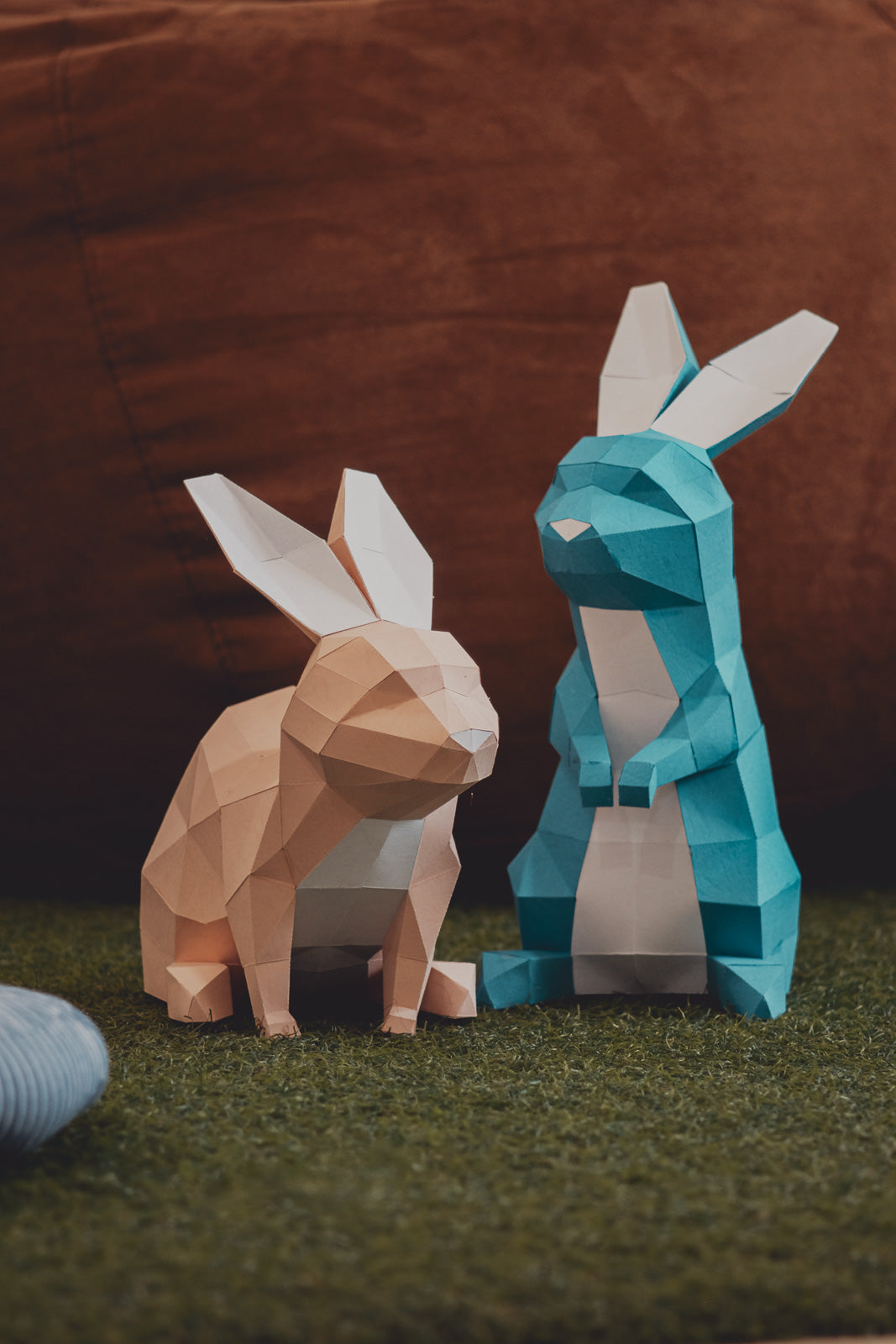 Two Bunnies Paper Animals