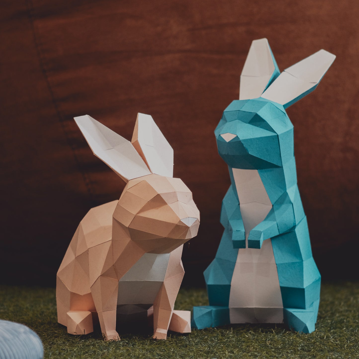 Two Bunnies Paper Animals