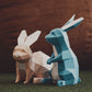 Two Bunnies Paper Animals