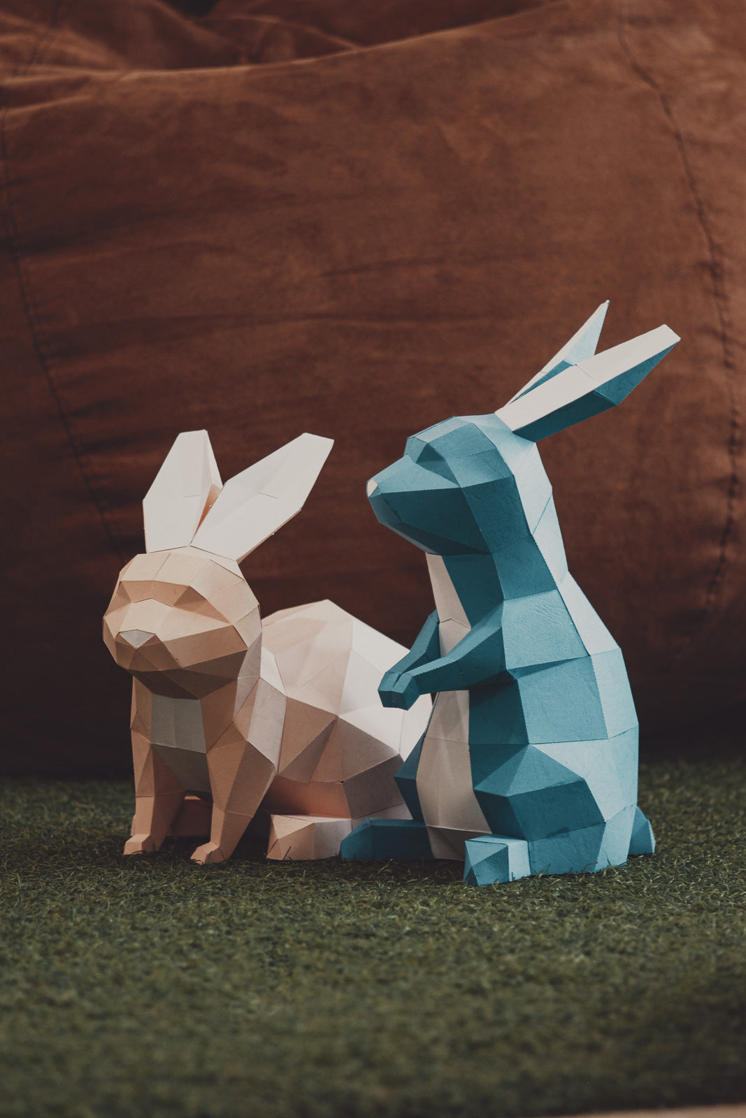 Two Bunnies Paper Animals