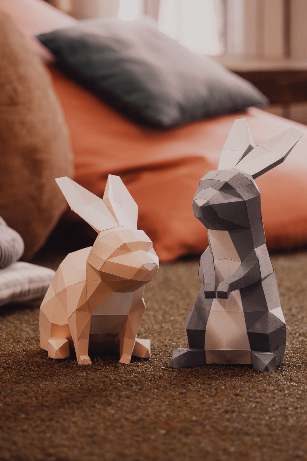 Two Bunnies Paper Animals