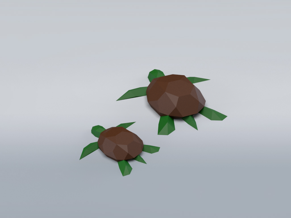 Turtles -  Free Papercraft Model