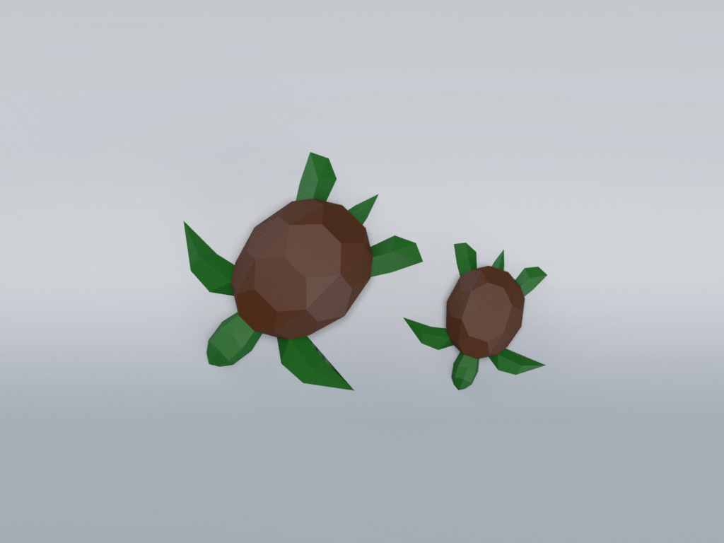 Turtles -  Free Papercraft Model