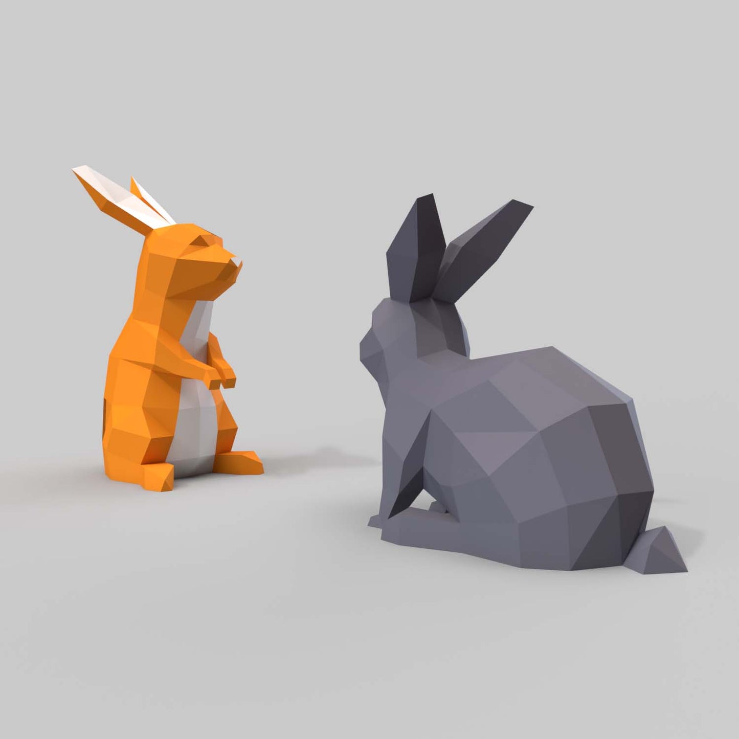 Two Bunnies Paper Animals