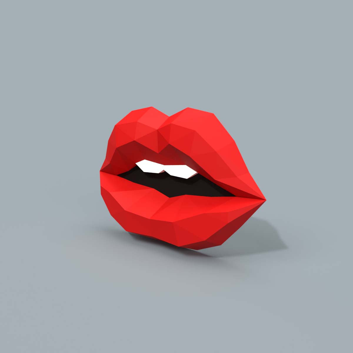 Red Lips 3D Wall Art