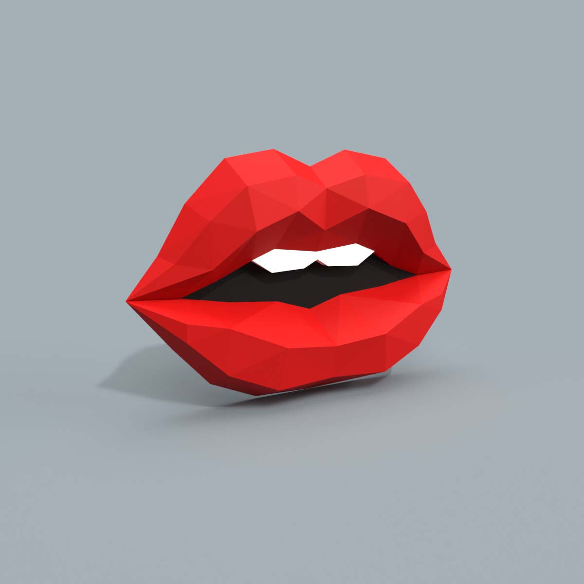 Red Lips 3D Wall Art