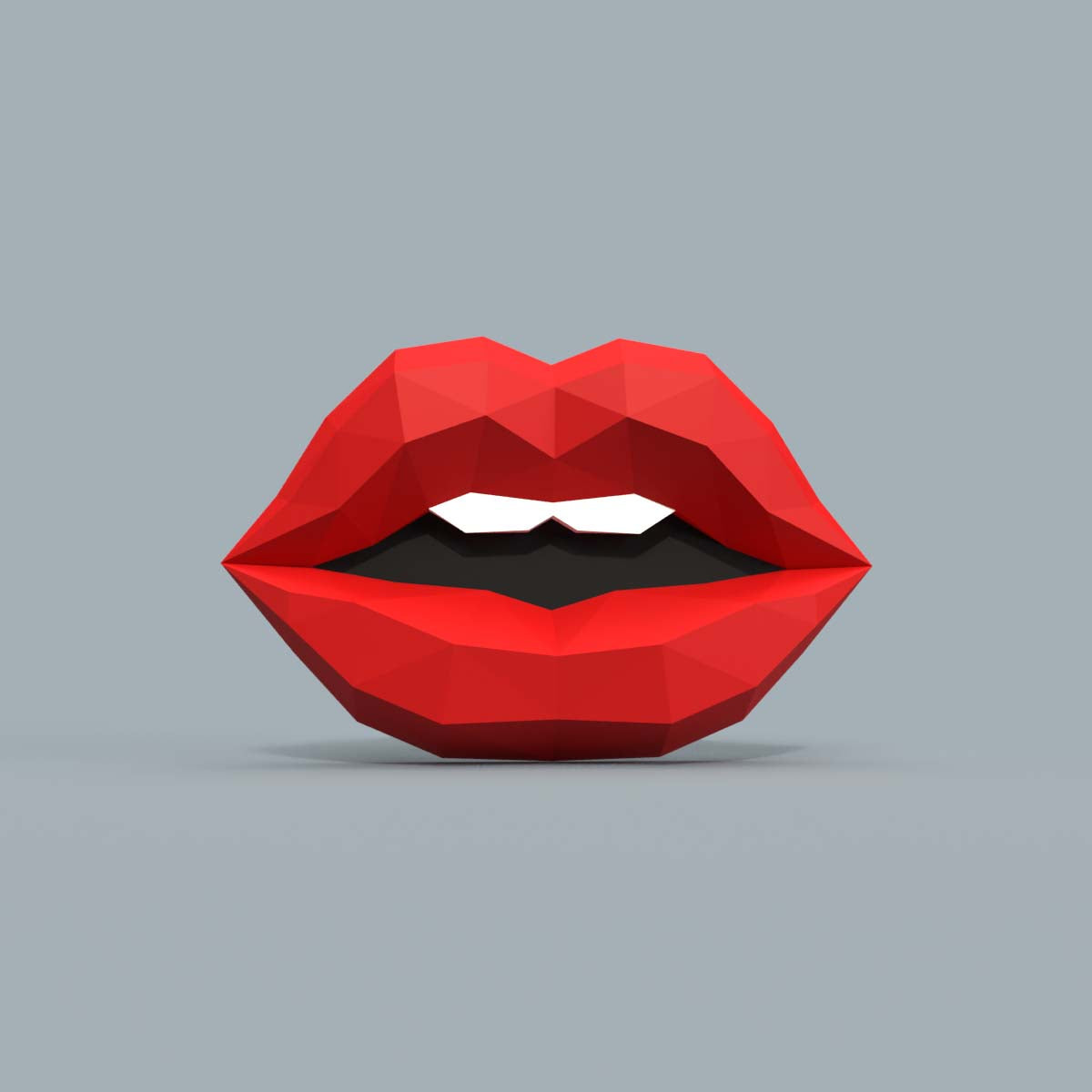 Red Lips 3D Wall Art